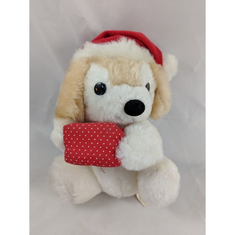 Russ Dog Muffin Plush 6 Inch Christmas Hat Gift Stuffed Animal toy
